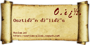 Osztián Éliás névjegykártya